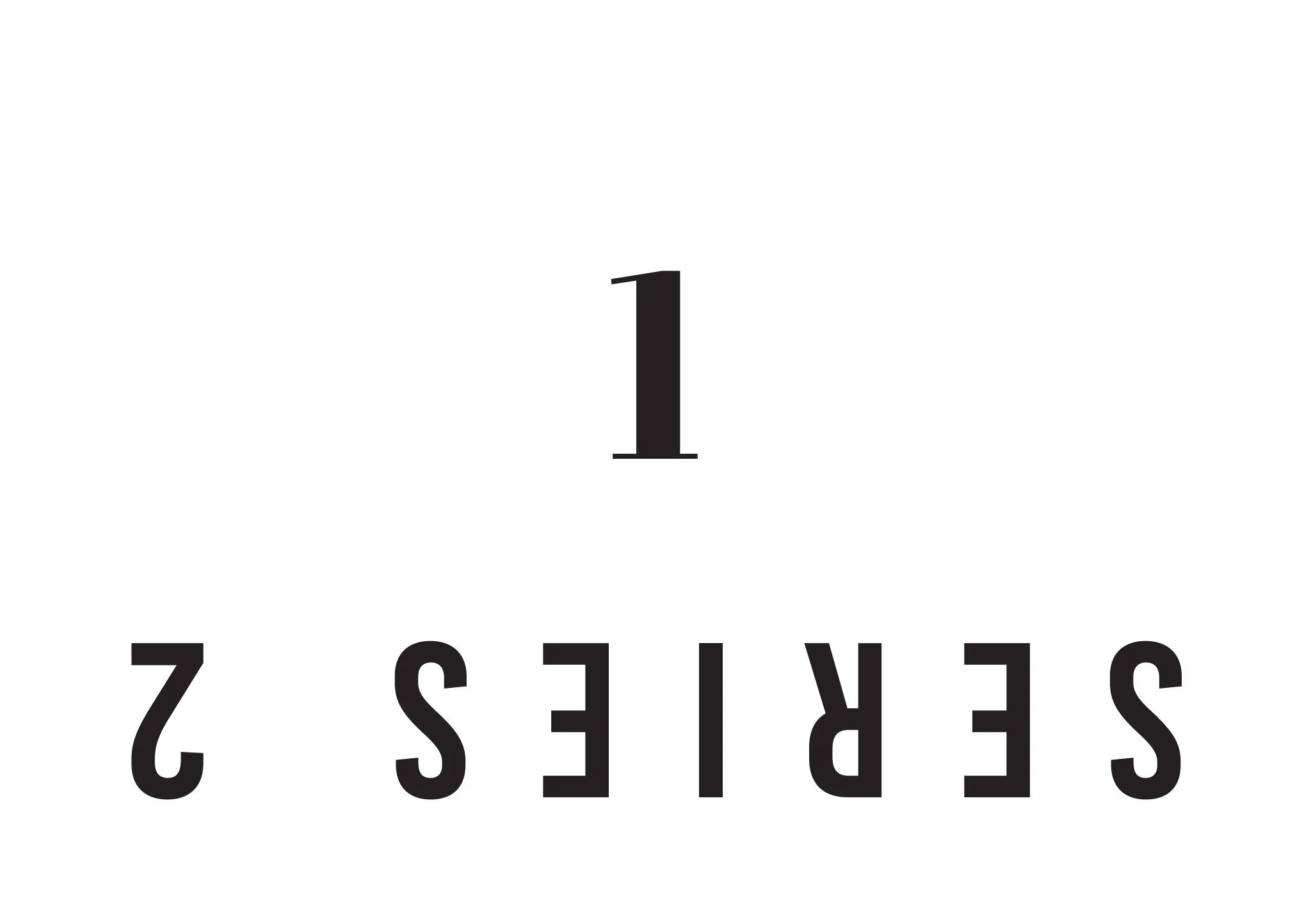 小冊子《1》第 38 頁：白底封底上保留倒置的 SERIES 2 字樣，數字 1 位於上方。